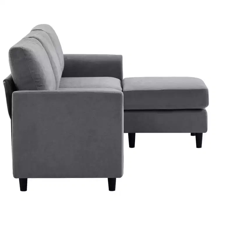 Divano Sezionale a L Hyleory - Morbido Tessuto Traspirante dal Design Caldo e Semplice