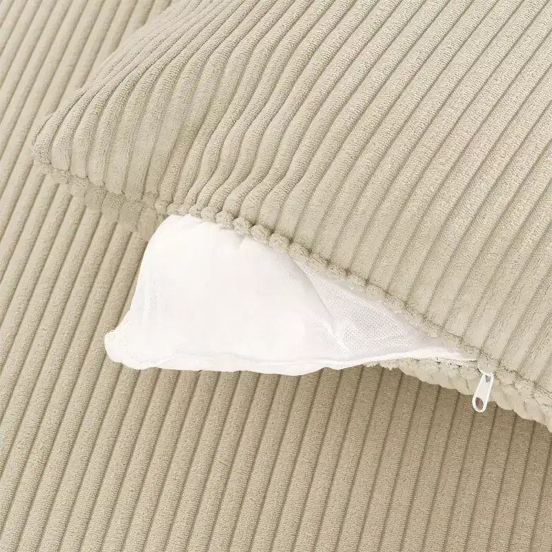 GDFStudio Jean Divanetto Moderno in Velluto a Coste da 73 pollici con Portabicchieri, Vano Portaoggetti nei Braccioli, Porta Cellulare e Pouf