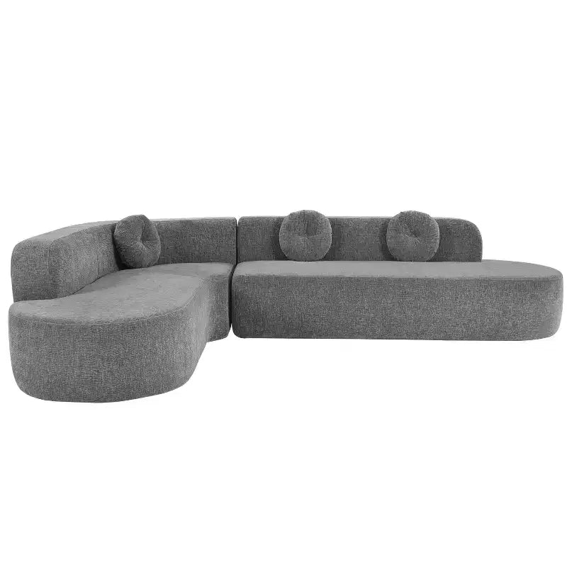 Divano componibile moderno Christopher Knight Home Patrick 122 extra large in ciniglia con cuscini