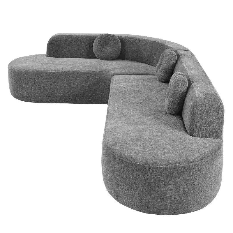 Divano componibile moderno Christopher Knight Home Patrick 122 extra large in ciniglia con cuscini