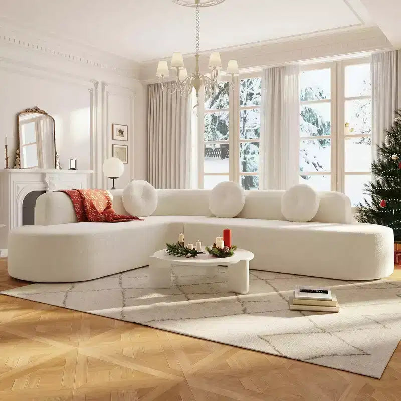 Divano componibile moderno Christopher Knight Home Patrick 122 extra large in ciniglia con cuscini
