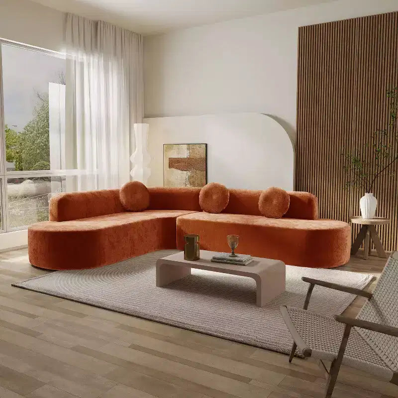 Divano componibile moderno Christopher Knight Home Patrick 122 extra large in ciniglia con cuscini