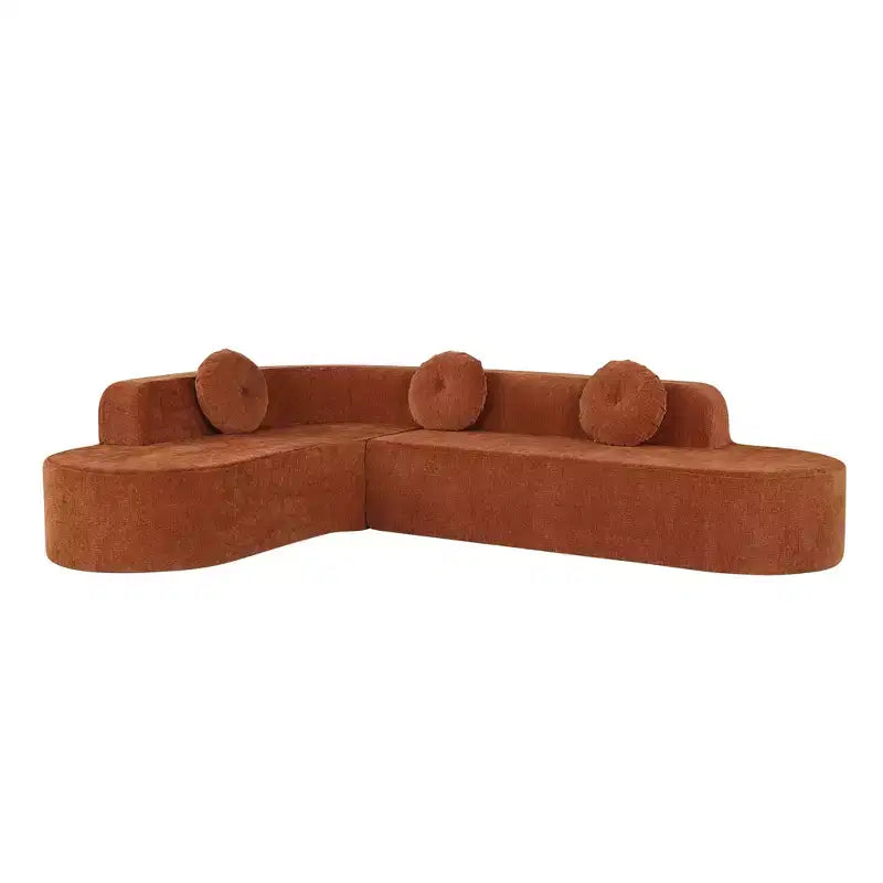 Divano componibile moderno Christopher Knight Home Patrick 122 extra large in ciniglia con cuscini