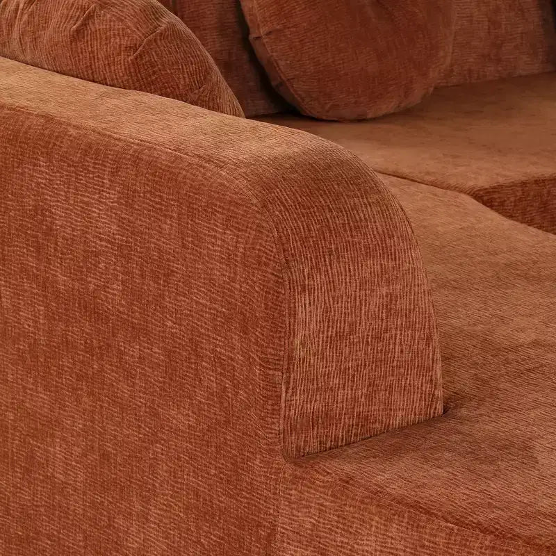 Divano componibile moderno Christopher Knight Home Patrick 122 extra large in ciniglia con cuscini