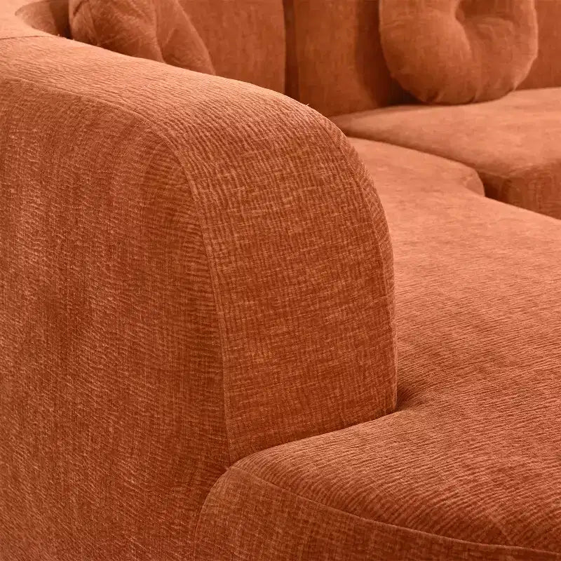 Divano componibile moderno Christopher Knight Home Patrick 122 extra large in ciniglia con cuscini