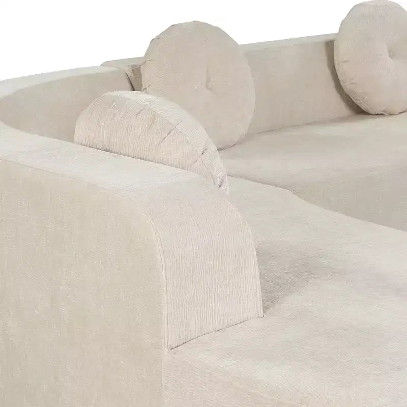 Divano componibile moderno Christopher Knight Home Patrick 122 extra large in ciniglia con cuscini