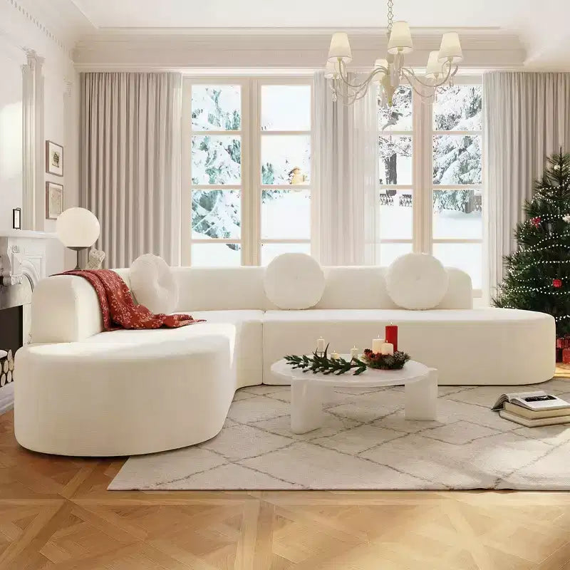Christopher Knight Home Patrick 122 Modern Extra Large Chenille Upholstered Sectional Sofa with Pillows