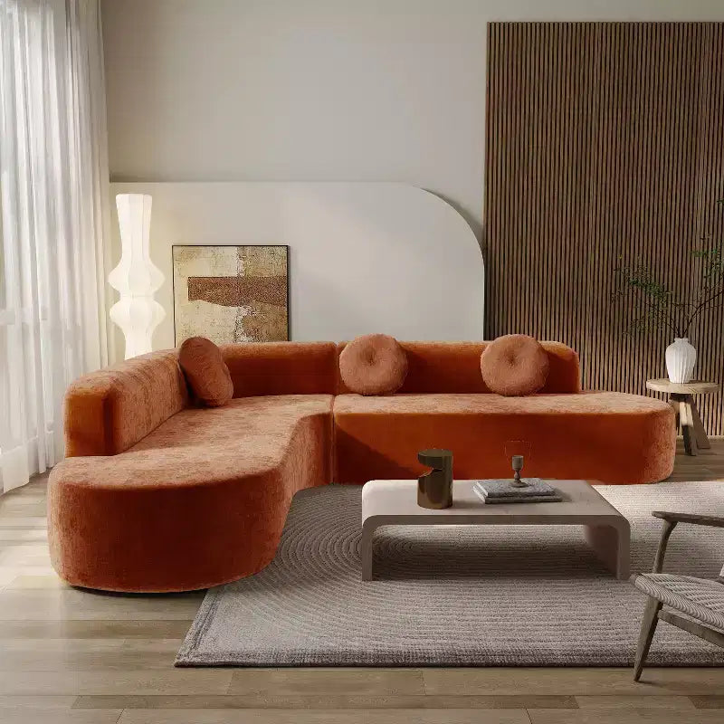 Divano componibile moderno Christopher Knight Home Patrick 122 extra large in ciniglia con cuscini