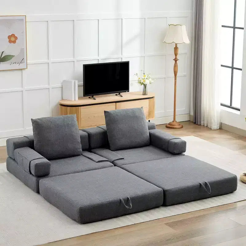 HYEORY Poltrona Pieghevole Moderna Trasformabile Divano Letto Futon