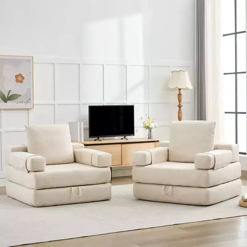HYEORY Poltrona Pieghevole Moderna Trasformabile Divano Letto Futon