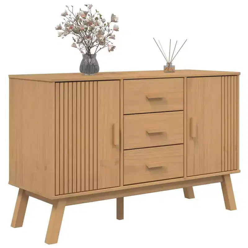 vidaXL Madia OLDEN marrone 44.9x16.9x28.9 Legno massello di pino