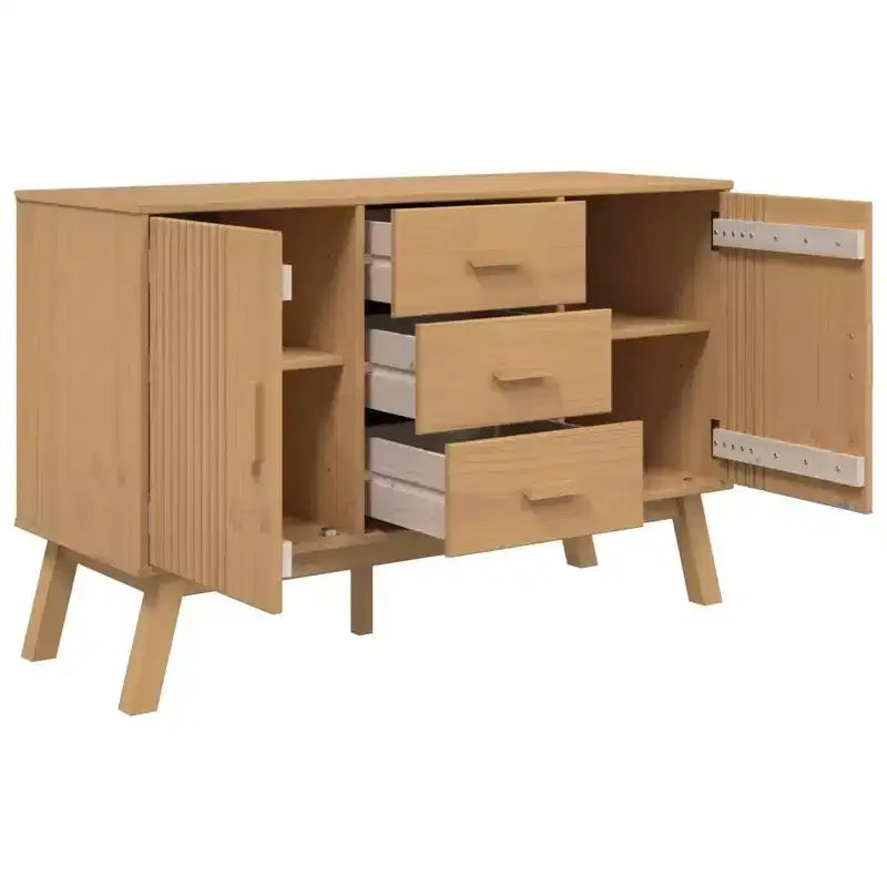 vidaXL Madia OLDEN marrone 44.9x16.9x28.9 Legno massello di pino
