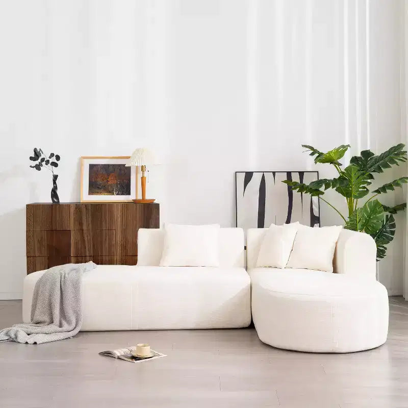 Christopher Knight Home Imre Modern Upholstered 4 Seater Corner Sectional Sofa with Pillows