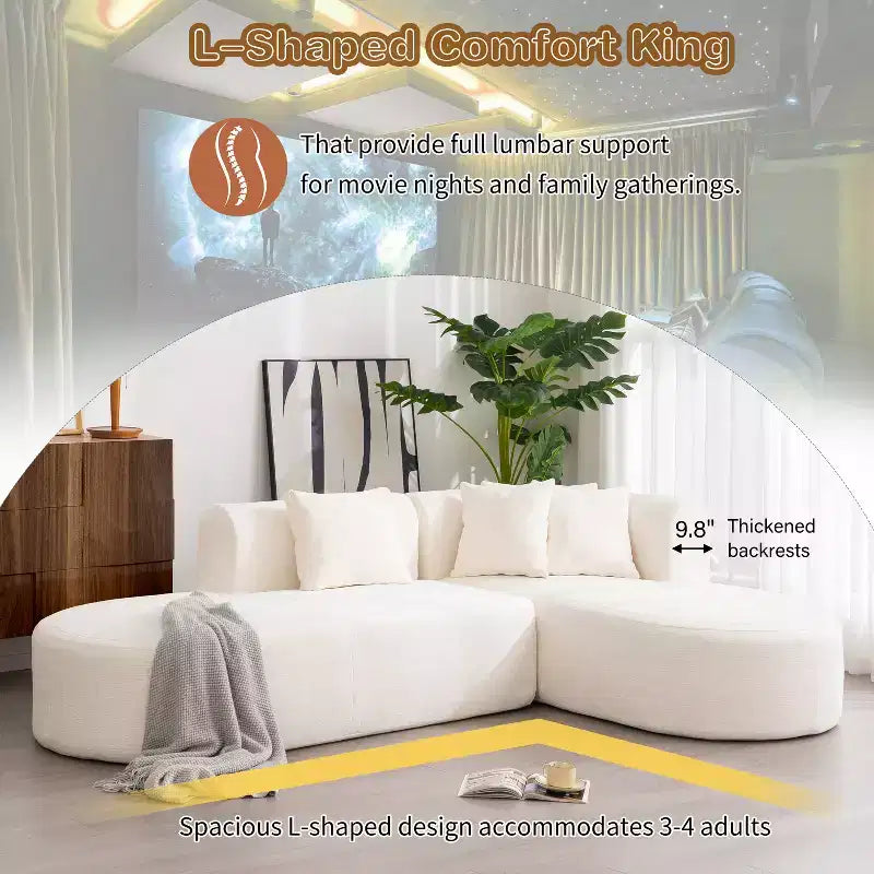 Christopher Knight Home Imre, divano angolare moderno imbottito a 4 posti con cuscini