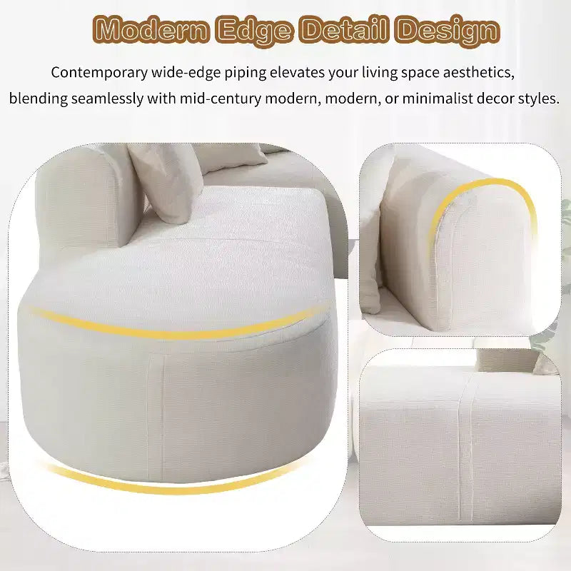 Christopher Knight Home Imre, divano angolare moderno imbottito a 4 posti con cuscini