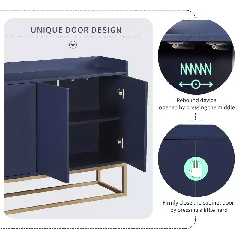 Whisen Madia Moderna Elegante Credenza con Ampio Spazio di Archiviazione per Sala da Pranzo, Ingresso