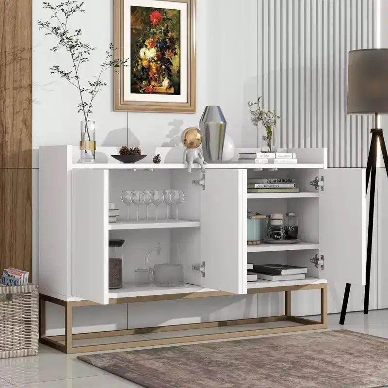 Whisen Madia Moderna Elegante Credenza con Ampio Spazio di Archiviazione per Sala da Pranzo, Ingresso