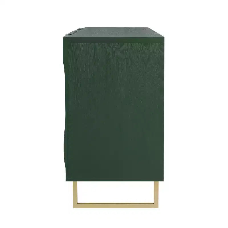 Christopher Knight Home Credenza moderna Cheryiie da 60'' in legno e metallo con quattro ante ondulate a goccia