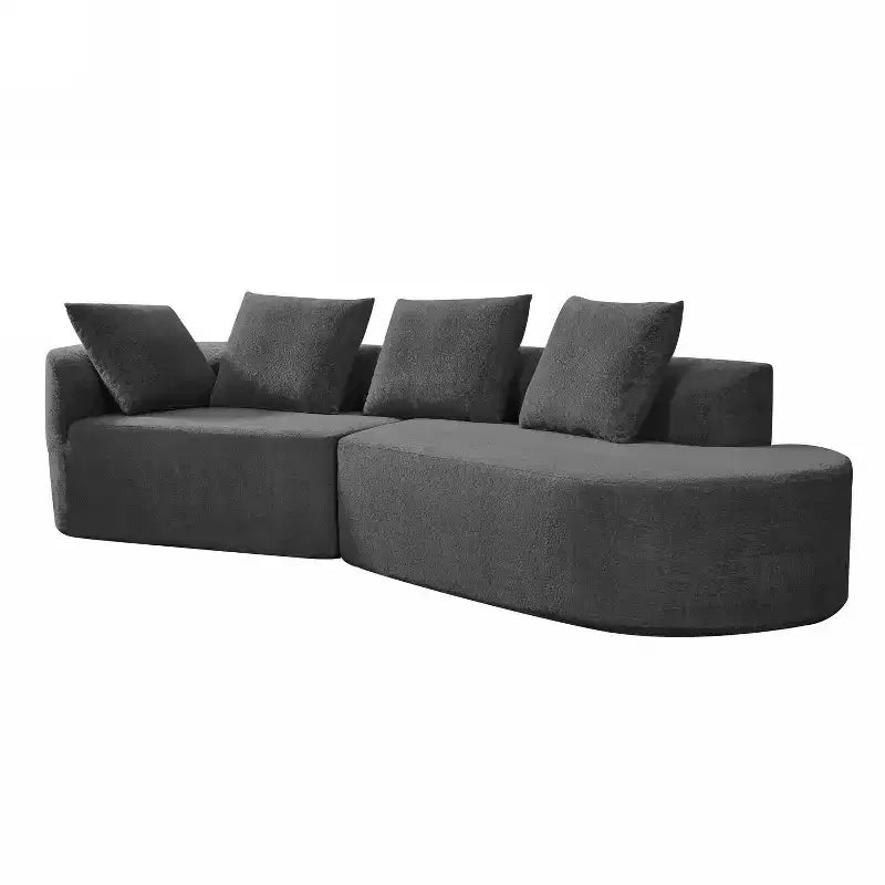 Divano componibile moderno Christopher Knight Home 116 curvo con spugna ad alta densità e 4 cuscini