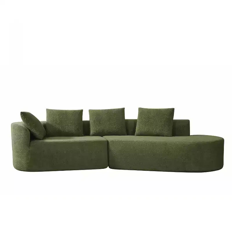 Divano componibile moderno Christopher Knight Home 116 curvo con spugna ad alta densità e 4 cuscini