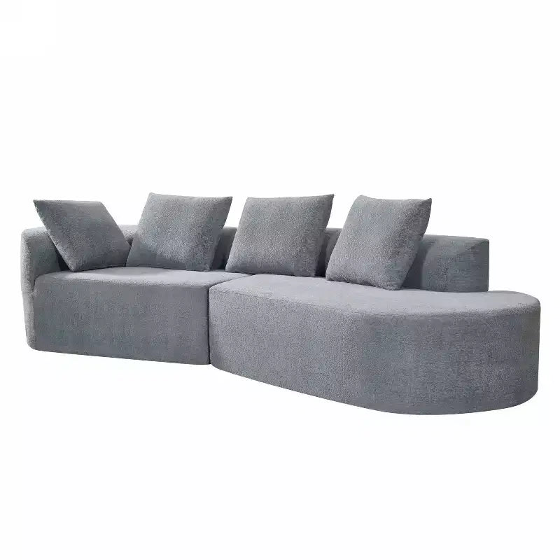 Divano componibile moderno Christopher Knight Home 116 curvo con spugna ad alta densità e 4 cuscini