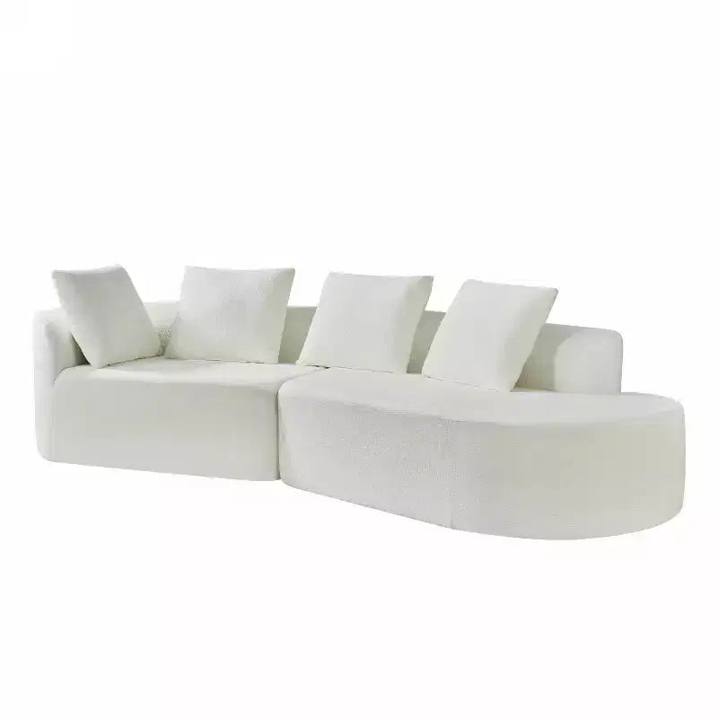 Divano componibile moderno Christopher Knight Home 116 curvo con spugna ad alta densità e 4 cuscini