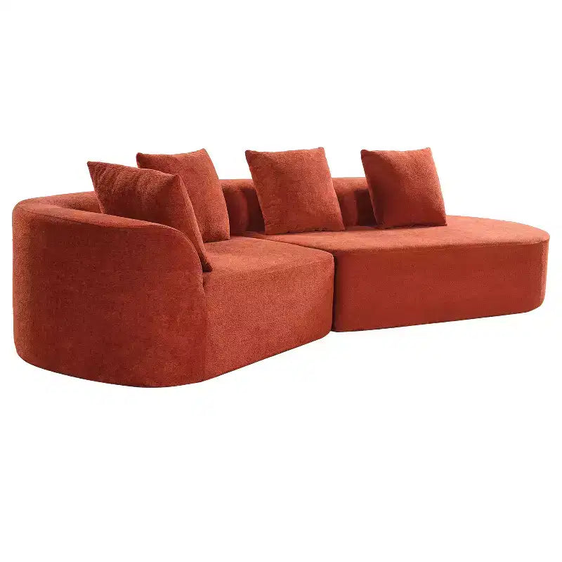 Divano componibile moderno Christopher Knight Home 116 curvo con spugna ad alta densità e 4 cuscini