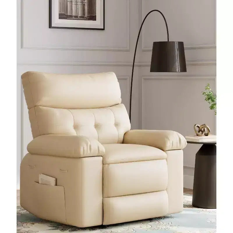 27 Poltrone reclinabili oversize con calore e massaggio, girevoli a 360° e dondolio manuale, telecomando per soggiorno, camera da letto