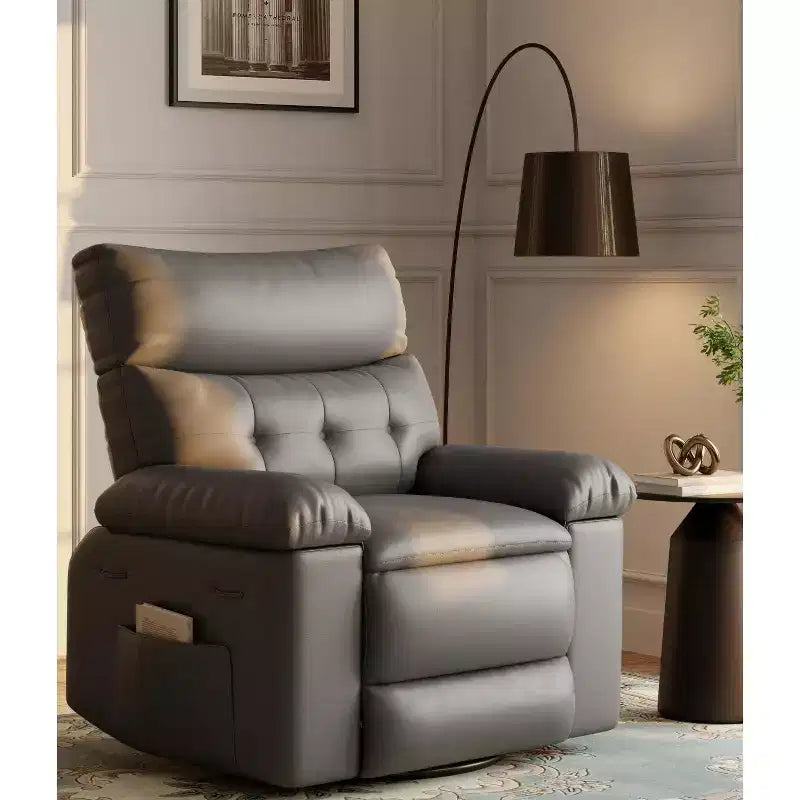 27 Poltrone reclinabili oversize con calore e massaggio, girevoli a 360° e dondolio manuale, telecomando per soggiorno, camera da letto