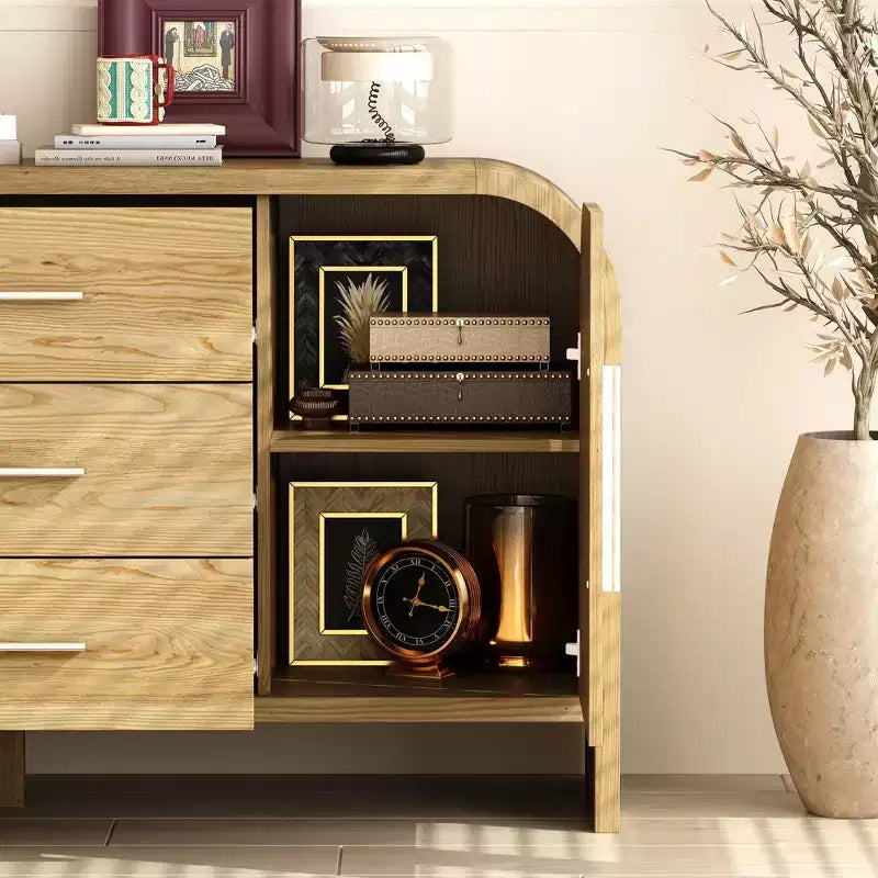 Famapy Madia/Cassettiera Buffet Moderna in Stile Scandinavo - Ideale per Soggiorno, Camera da Letto, Sala da Pranzo e Ingresso