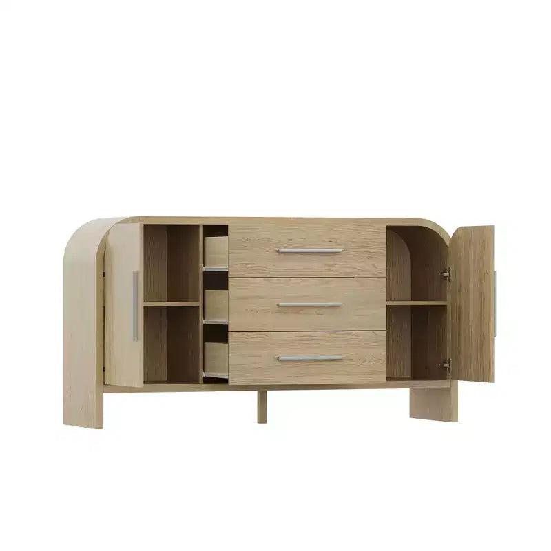 Famapy Madia/Cassettiera Buffet Moderna in Stile Scandinavo - Ideale per Soggiorno, Camera da Letto, Sala da Pranzo e Ingresso