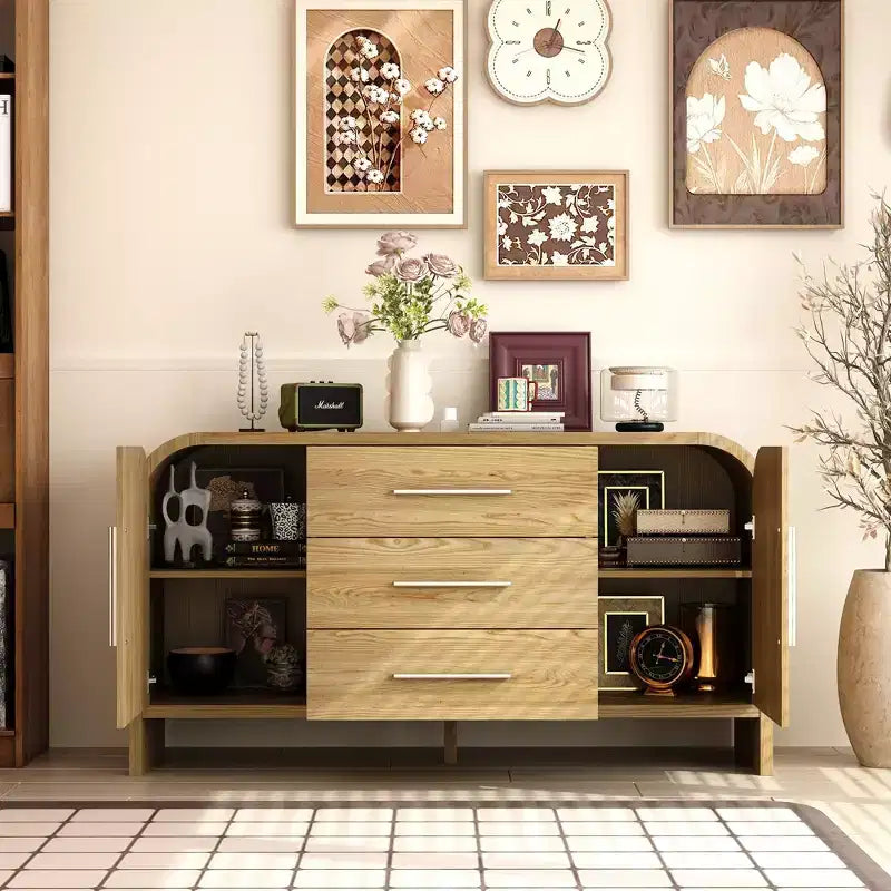 Famapy Madia/Cassettiera Buffet Moderna in Stile Scandinavo - Ideale per Soggiorno, Camera da Letto, Sala da Pranzo e Ingresso
