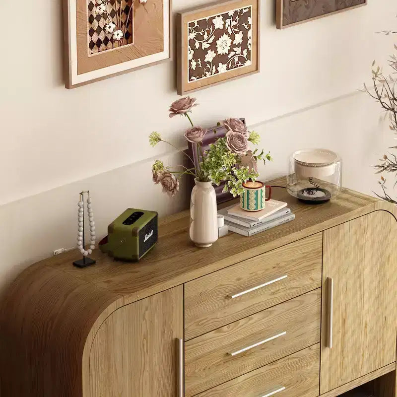 Famapy Madia/Cassettiera Buffet Moderna in Stile Scandinavo - Ideale per Soggiorno, Camera da Letto, Sala da Pranzo e Ingresso