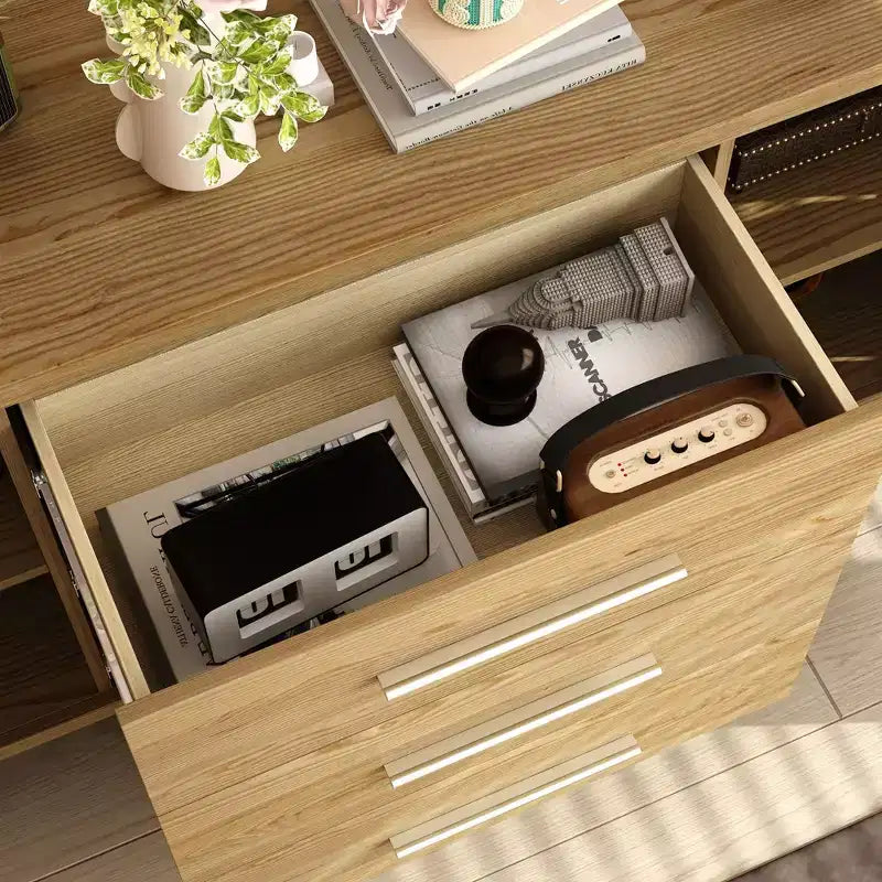 Famapy Madia/Cassettiera Buffet Moderna in Stile Scandinavo - Ideale per Soggiorno, Camera da Letto, Sala da Pranzo e Ingresso