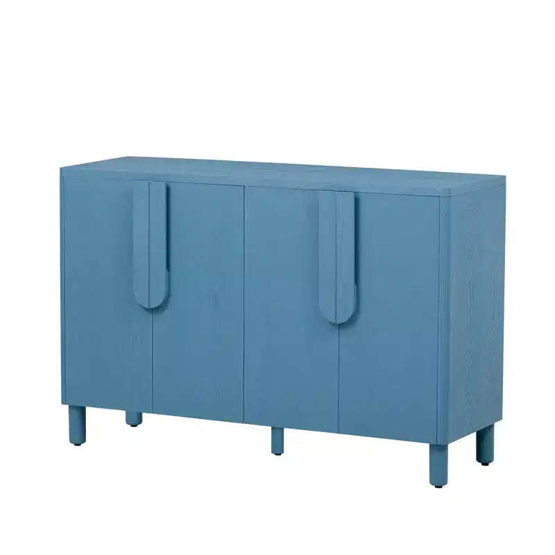 Mobile credenza a 4 ante con spazio contenitivo, credenza in legno con maniglie e ripiani regolabili
