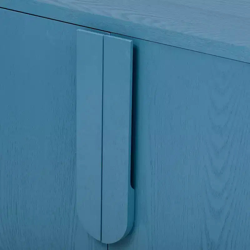 Mobile credenza a 4 ante con spazio contenitivo, credenza in legno con maniglie e ripiani regolabili