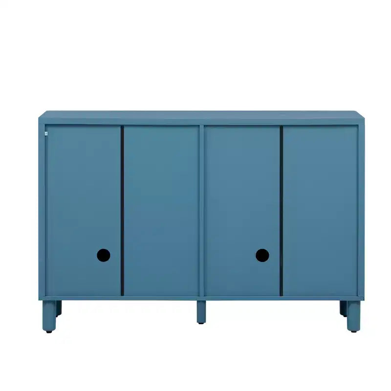 Mobile credenza a 4 ante con spazio contenitivo, credenza in legno con maniglie e ripiani regolabili