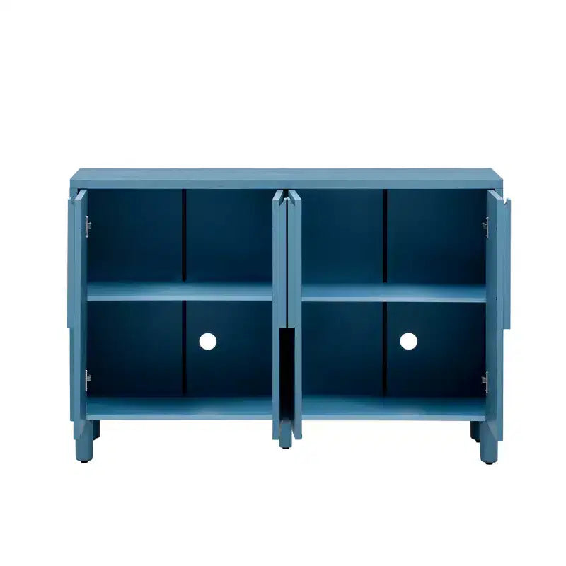 Mobile credenza a 4 ante con spazio contenitivo, credenza in legno con maniglie e ripiani regolabili
