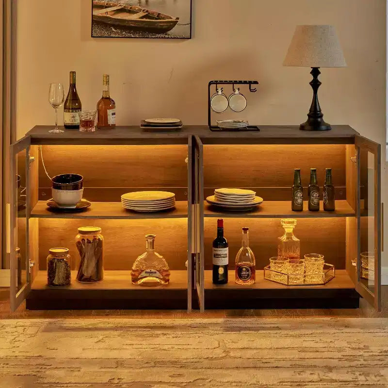 AMERLIFE Credenza da Soggiorno, Mobile Dispensa di Colore Misto