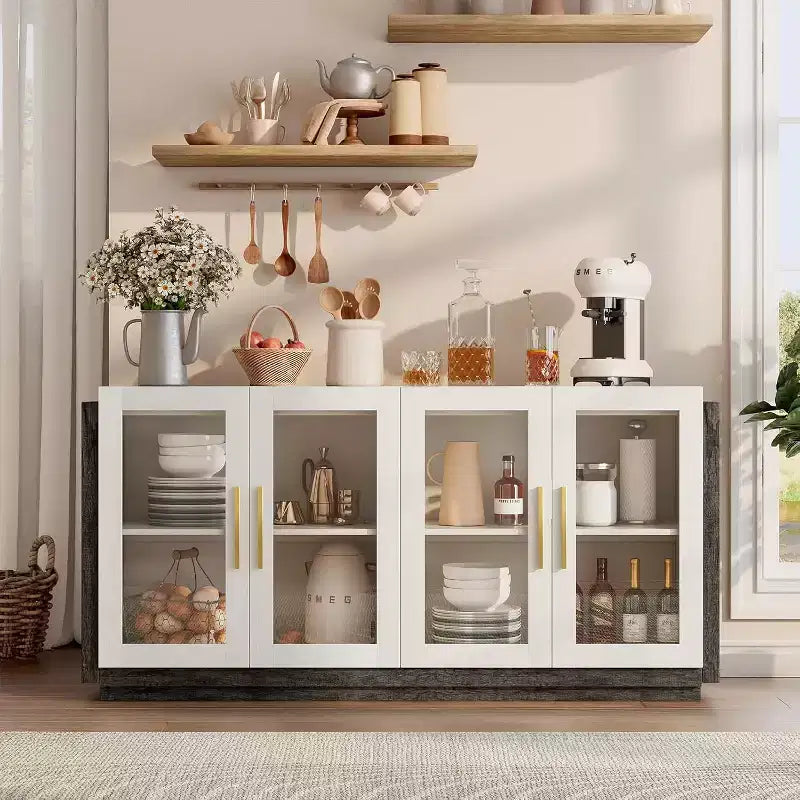 AMERLIFE Credenza da Soggiorno, Mobile Dispensa di Colore Misto