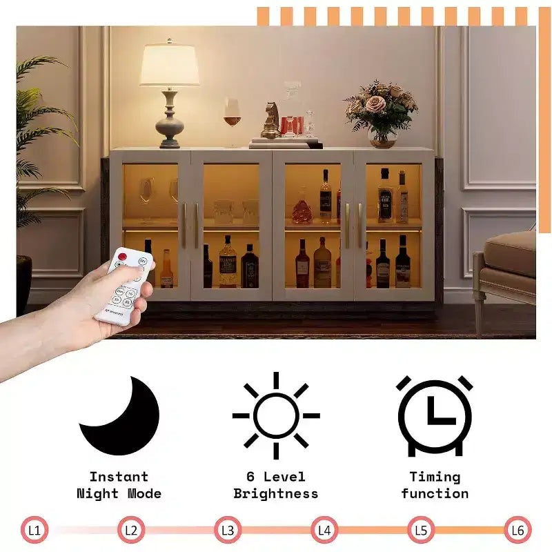 AMERLIFE Credenza da Soggiorno, Mobile Dispensa di Colore Misto