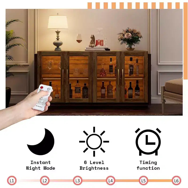 AMERLIFE Credenza da Soggiorno, Mobile Dispensa di Colore Misto