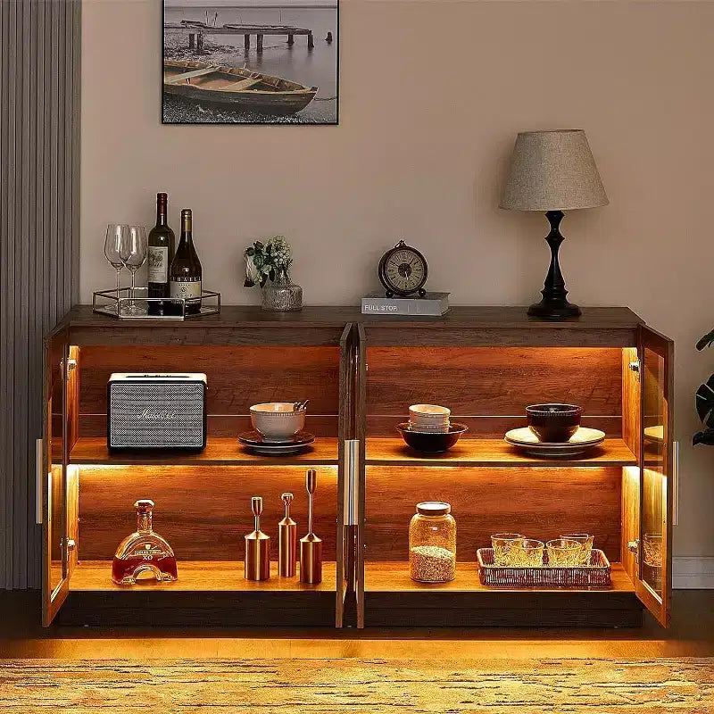 AMERLIFE Credenza da Soggiorno, Mobile Dispensa di Colore Misto