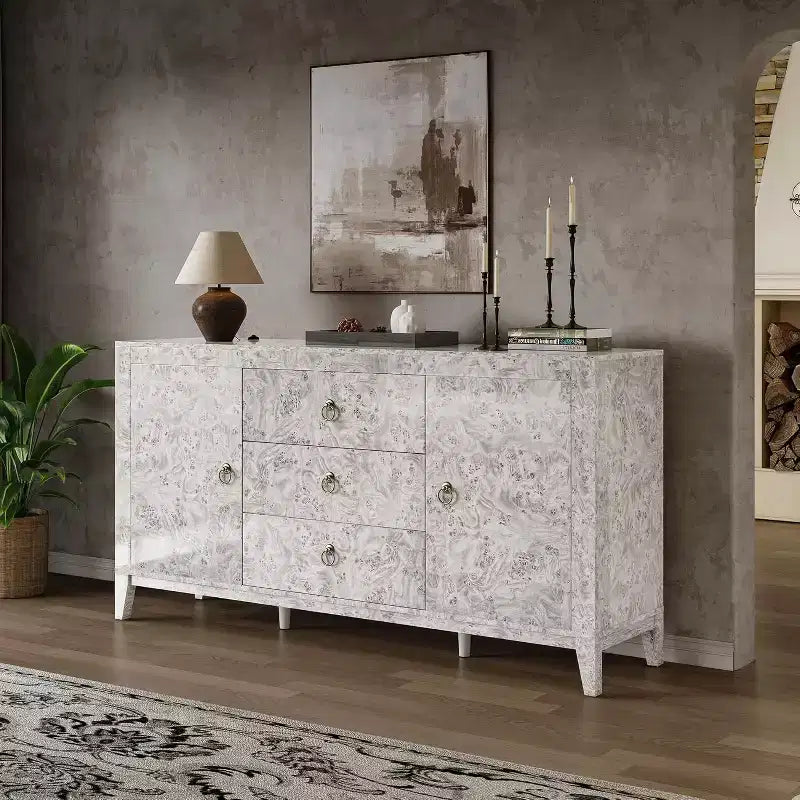 AMERLIFE Credenza a Buffet Lucida in Radica