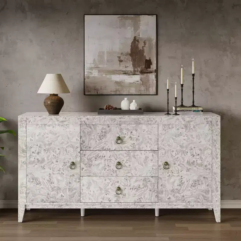 AMERLIFE Credenza a Buffet Lucida in Radica