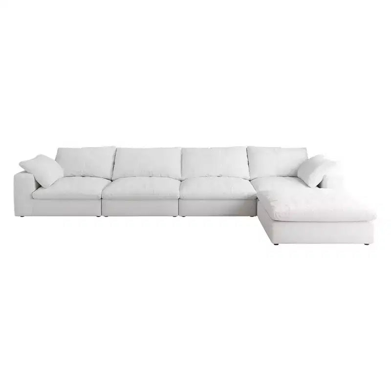 Divano componibile Cloud, 160 cm, imbottito in piuma, a L, 4 posti con 1 pouf
