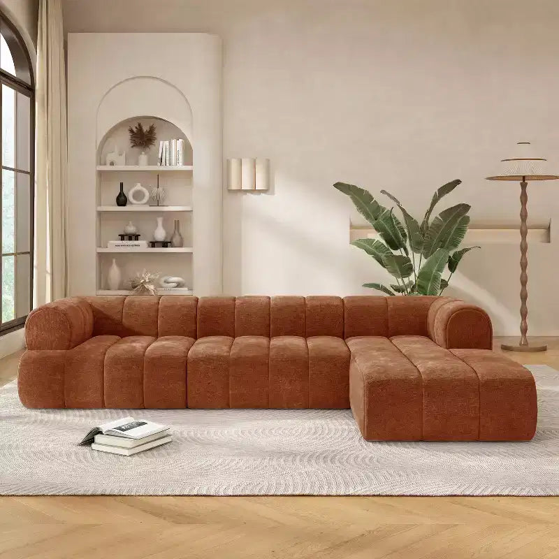 Christopher Knight Home Keri 122 Divano componibile moderno a L in schiuma ad alta densità con schienale basso