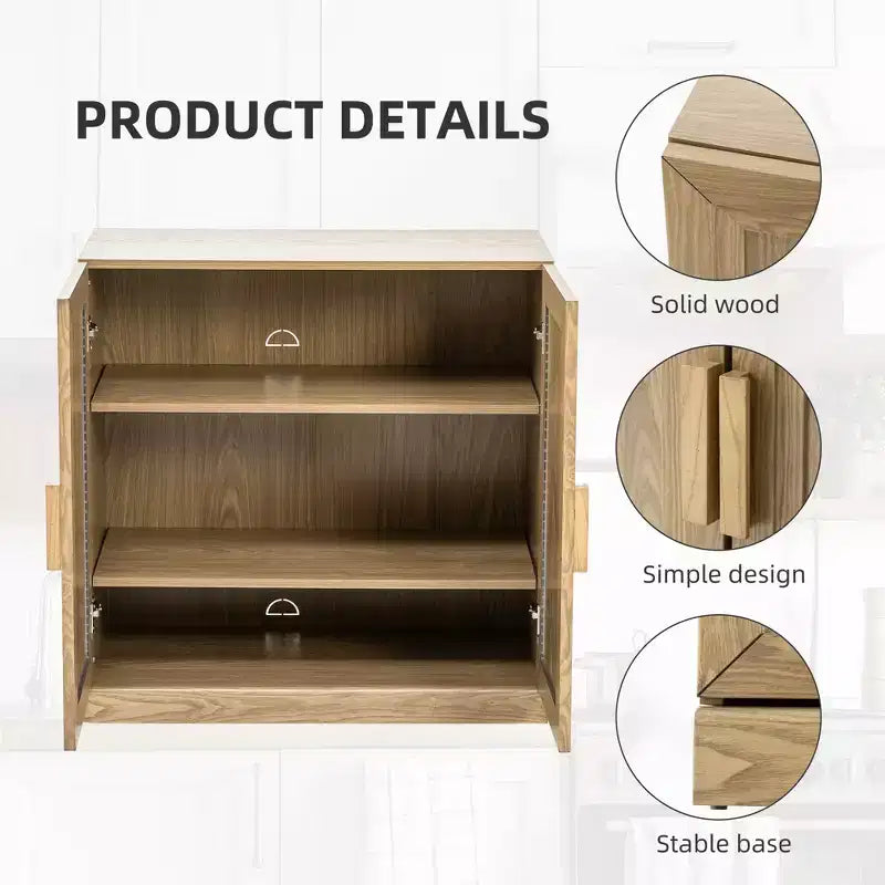 Mobile e credenza impilabili in legno massello con ripiani regolabili