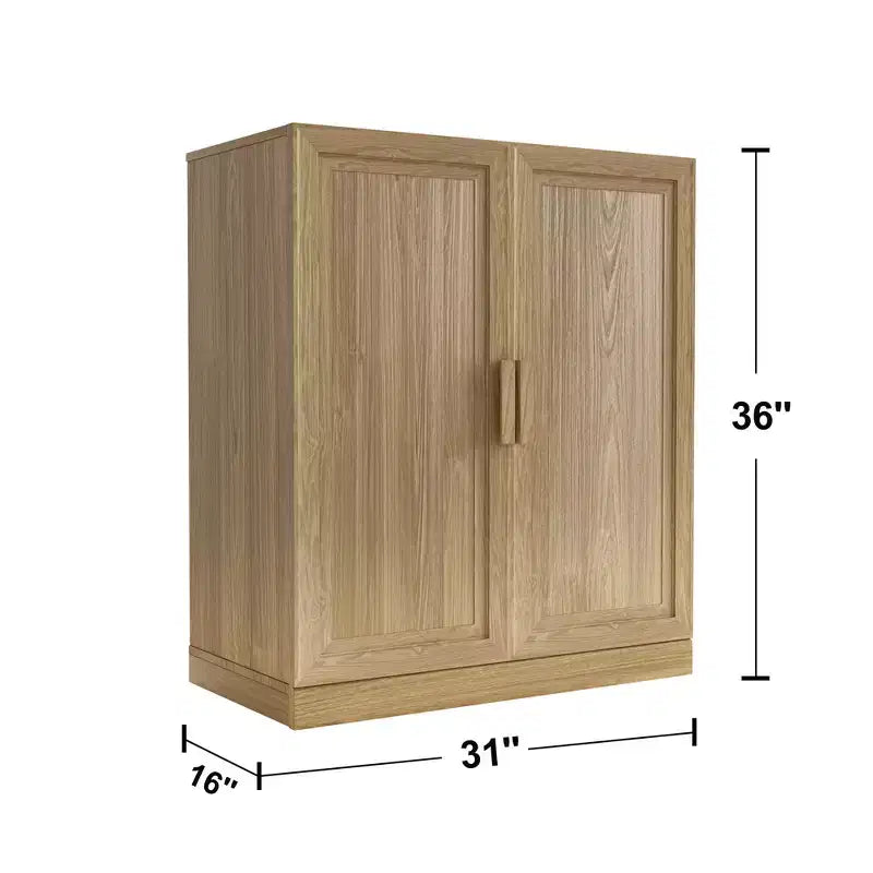 Mobile e credenza impilabili in legno massello con ripiani regolabili