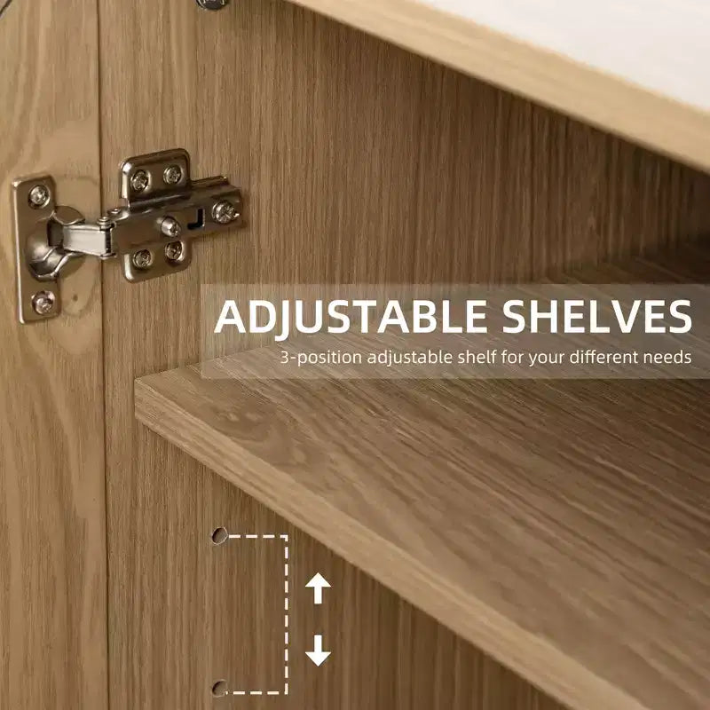 Mobile e credenza impilabili in legno massello con ripiani regolabili